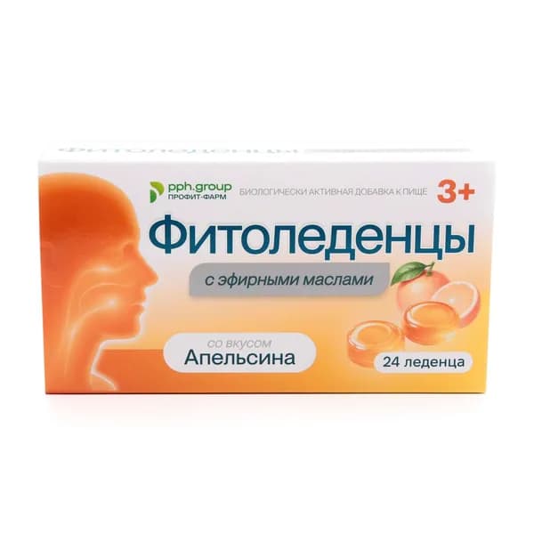 Фитоледенцы с эфирными маслами вкус апельсина с 3 лет 3250 мг 24шт