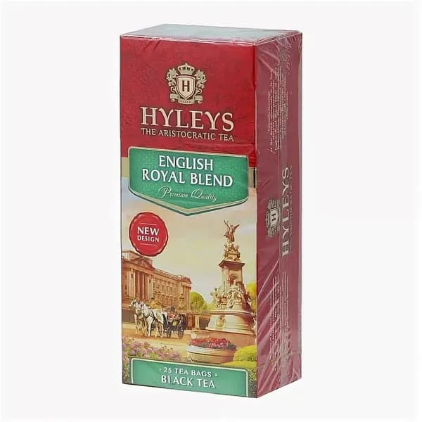 Чай в пакетиках черный Hyleys (ХЭЙЛИС) "Королевский Купаж" с ароматом цитрусовых , 25 пак.