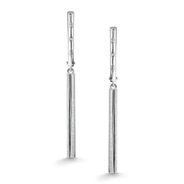 Серебряные серьги DIAMANT-ONLINE с бриллиантом 925 пробы