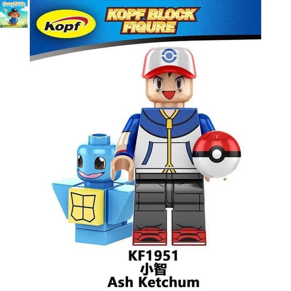 Конструктор Покемон - Пикачу, Эш, покебол, совместим с Lego, детский набор