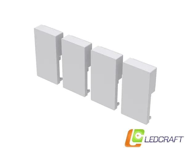Заглушки 4 шт для профиля LC-LPS1716M1716 пластиковые серые