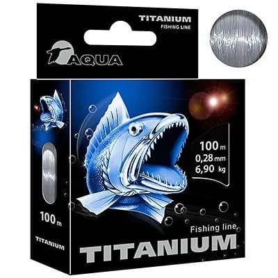 Леска AQUA TITANIUM 0,28mm 100m, цвет - светло-дымчатый, test - 6,90kg (в упак. 1 шт)