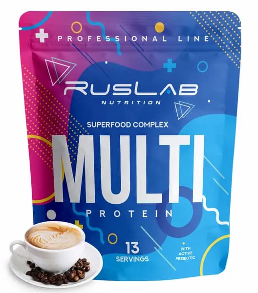 MULTI PROTEIN,многокомпонентный протеин,белковый коктейль для похудения (416 гр),вкус капучино