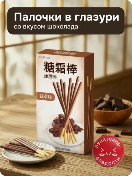 Палочки с глазурью, шоколад