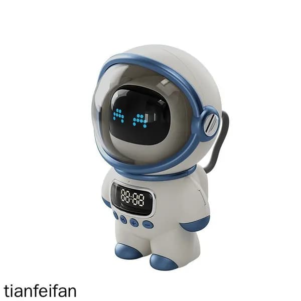 Умный Bluetooth-динамик-будильник Astronaut Creative Home Radio с TF-картой, FM-тюнером, часами и динамиком-рацией с искусственным интеллектом