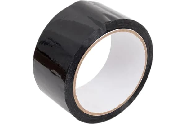 Сигнальная лента 48 мм x 50 м, полипропилен, черный, надежный