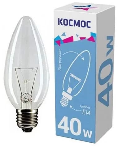 Лампа Космос с цоколем E14 и мощностью 40 Вт 2шт