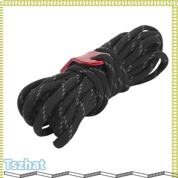 Reflective Guyline Tent Rope, прочная и легкая веревка для кемпинга с алюминиевым зажимом и светоотражающими нитями для outdoor активностей