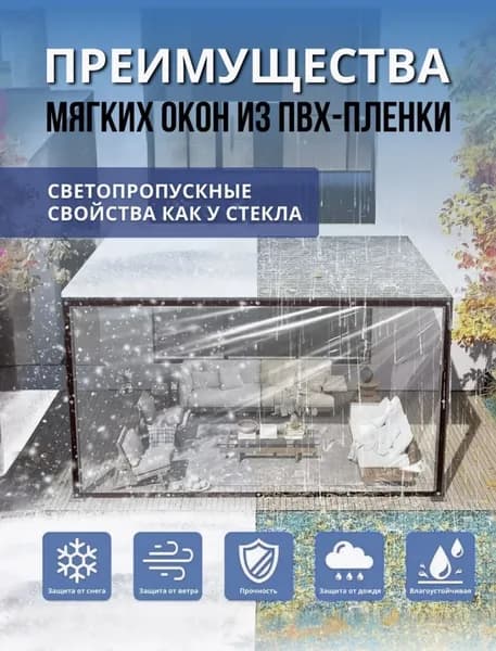 прозрачный водонепроницаемый Тент универсальный защитный укрывной с металлическими люверсами,200*300cm