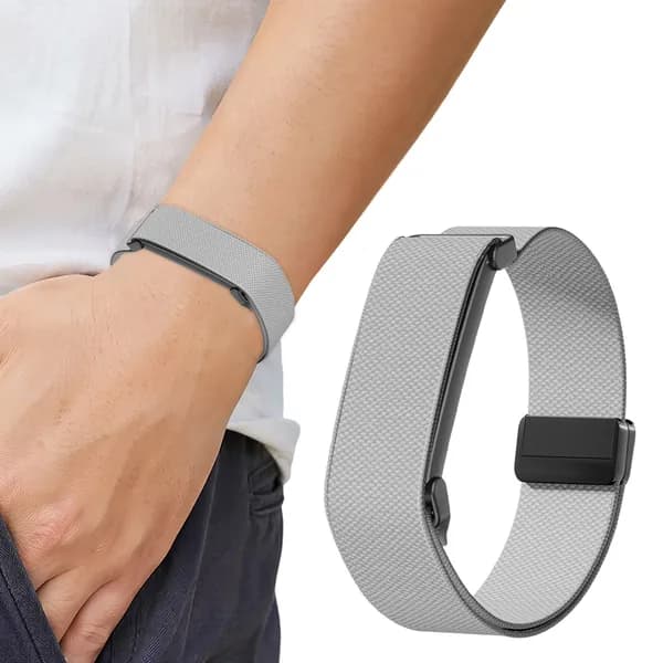 Нейлоновый ремешок для Google Fitbit Air с магнитной застёжкой, светло-серый
