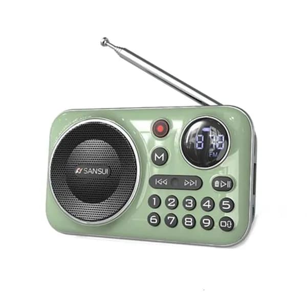 Портативный FM-радиоприёмник и музыкальный проигрыватель F21, Зеленый
