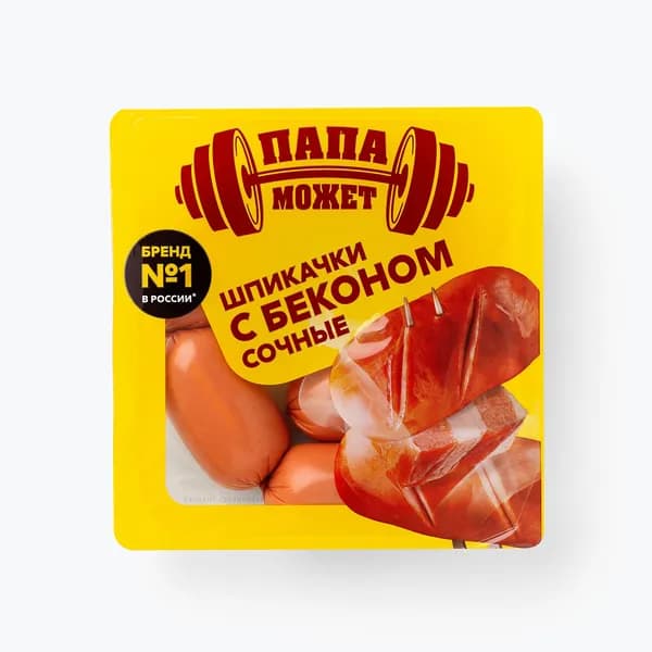 Шпикачки с беконом Сочные 300 г, Папа Может
