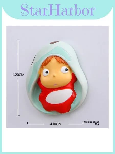 ponyo on the cliff holding bucket girl fish мини магнитный декор для холодильника для детей и подарков stylea