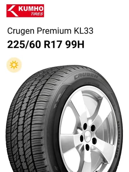 Шины летние 225 60 R17 99H Crugen Premium KL33