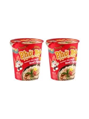 KING PHO Лапша рисовая быстрого приготовления, говядина, 61 г., 2 штуки.
