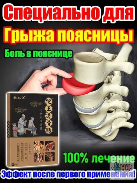 Пластырь при грыже поясничного диска и болях в спине, 8 шт