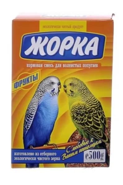 Жорка Кормовая смесь для волнистых попугаев, фрукты, 500г