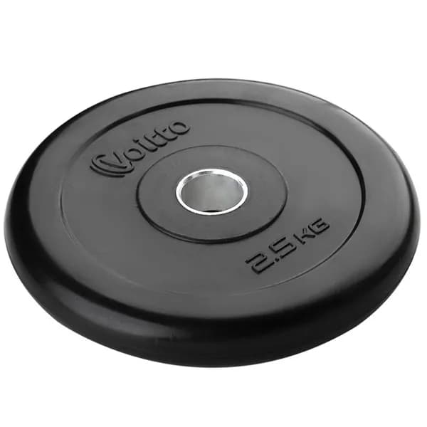 Диск обрезиненный Voitto V-307 2,5 кг, черный (d31)