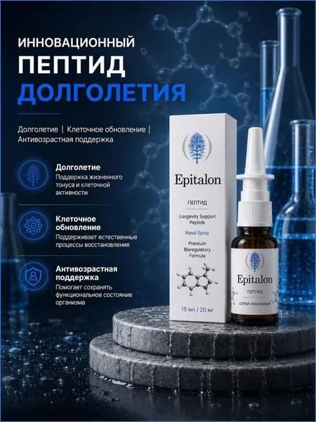 Готовый раствор Epitalon 20мг, назальный спрей 15мл для сна и омоложения