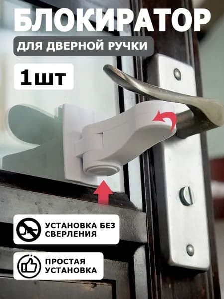 Предохранительный Замок На Дверной Ручке Предотвращает Открытие Двери Детьми И Домашними Животными.