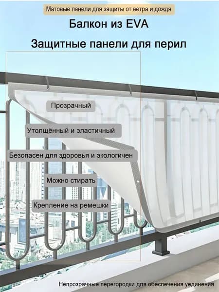 Защитные панели для балкона от дождя и солнца