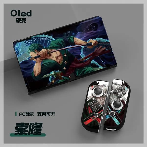 Чехол для Switch OLED One Piece с жестким корпусом, окрашенный узор, защитный , разделенный жесткий корпус