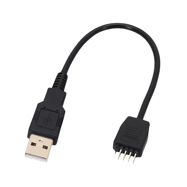 Переходник USB A (папа) на 9-pin материнской платы (папа), 20 см