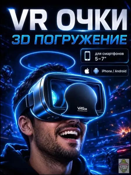 Очки виртуальной реальности для смартфона 3д. VR очки для игр на телефоне iPhone и Android. Виар очки игровые
