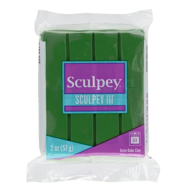 Полимерная глина Sculpey III 322 цвет зеленый лист 57 гр.