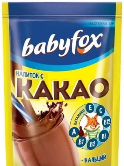 Какао напиток растворимый натуральный Baby Fox 1 шт