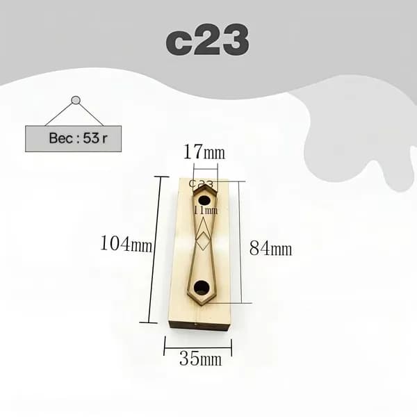 C23 штамп для кожи на бегунки молнии №5 разных форм, деревянная матрица для кожаных тяжестей своими руками