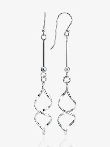 Серьги женские серебро 925 подвесные