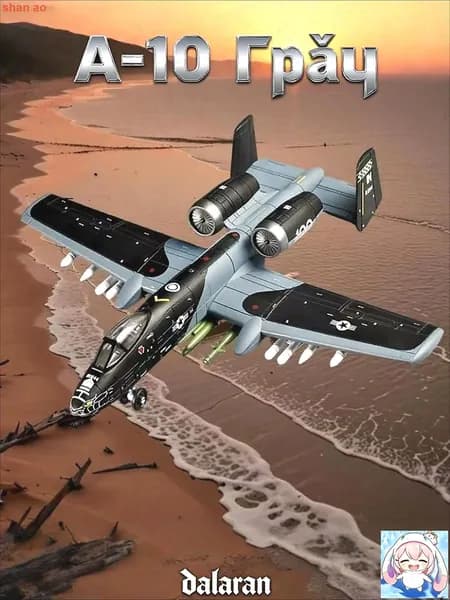 A-10 Thunderbolt 1/72, модель без клея, аналог Су-25