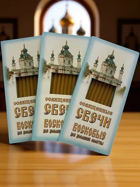 Свечи восковые освященные для домашней молитвы 36 шт