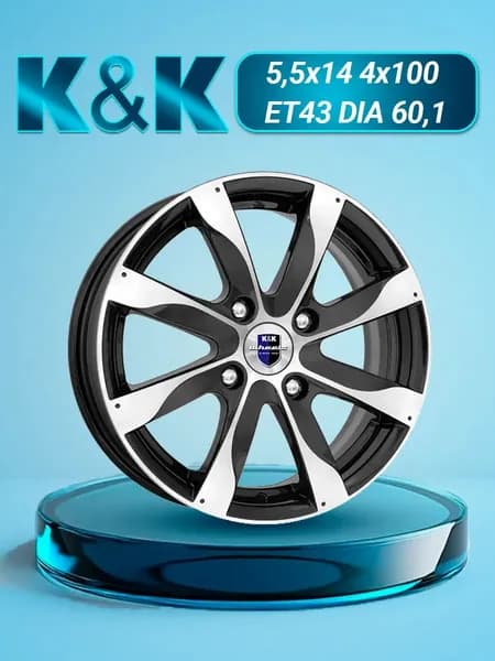 K&K Джемини Колесный диск Литой 14x5.5" PCD4х100 ET43 D60.1