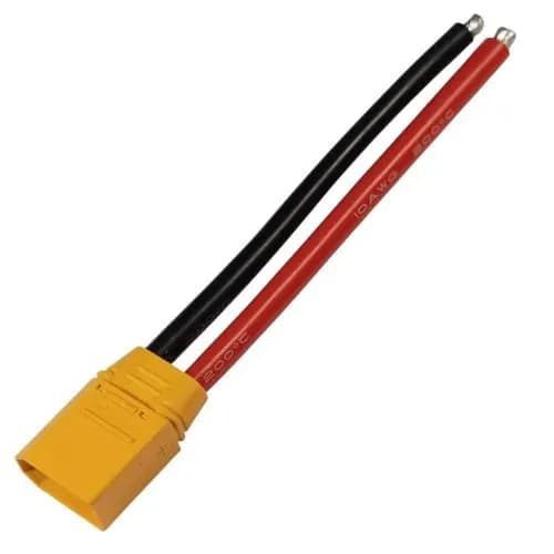 Разъем XT90H-M папа с проводом 10см 10AWG