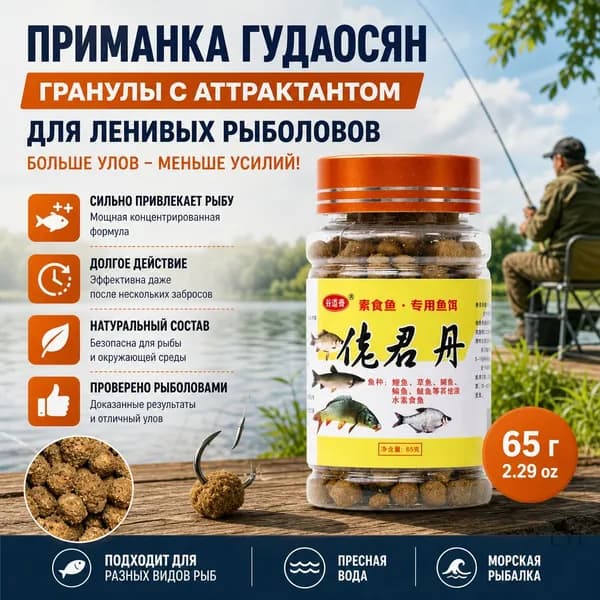 Вегетарианская прикормка для рыбы с гранулами