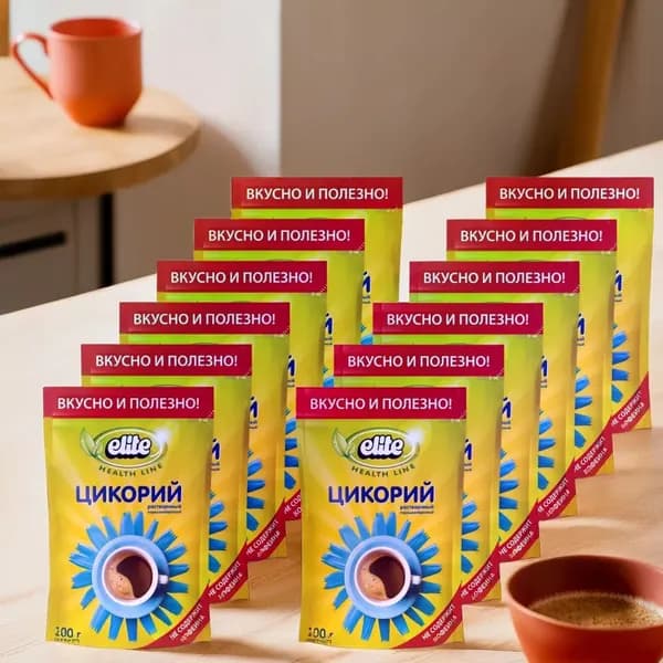 Цикорий растворимый Elite Health Line. 12 шт по 100гр.