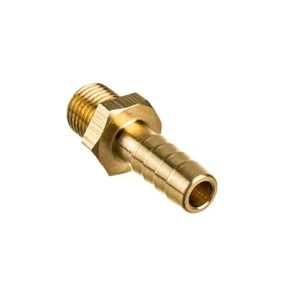 Штуцер для шланга латунный 1/4"x14мм НР