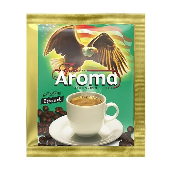 Напиток кофейный растворимый 3 в 1 "FesAroma" карамель MacCoffee 10 пак/180 гр/1шт