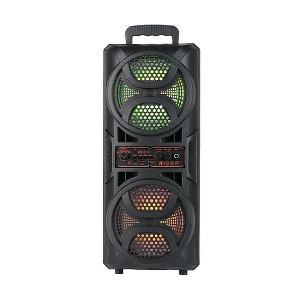 Портативная Bluetooth-колонка с двумя динамиками 6,5 дюйма, мощностью 16 Вт, RGB-подсветкой и поддержкой карт памяти