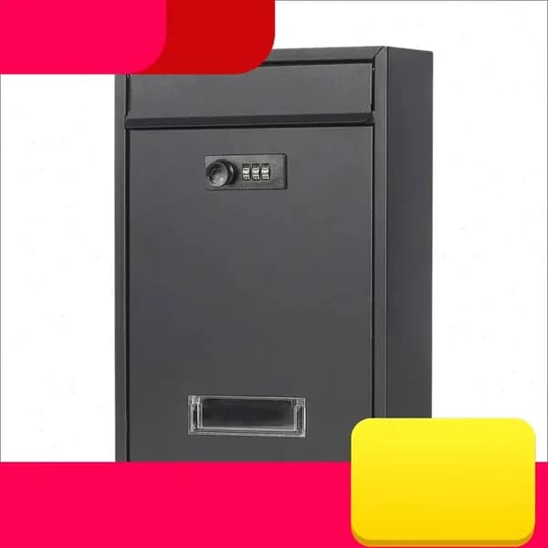 Почтовый ящик 320 мм x 217 мм x 84 мм, черный матовый