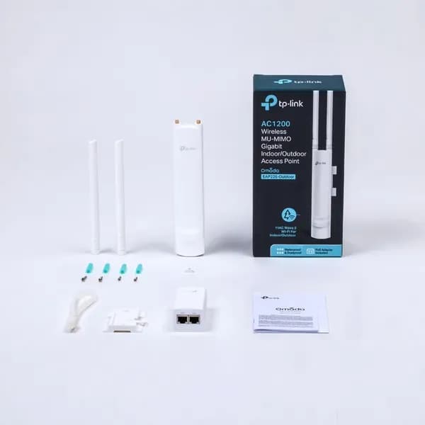 Tp-Link EAP225-Outdoor AC1200 Беспроводная гигабитная точка доступа MU-MIMO для помещений и улицы, антенна