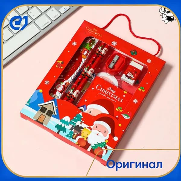 Эксклюзивный комплект с точилкой, ластиком, линейкой и карандашом используется.