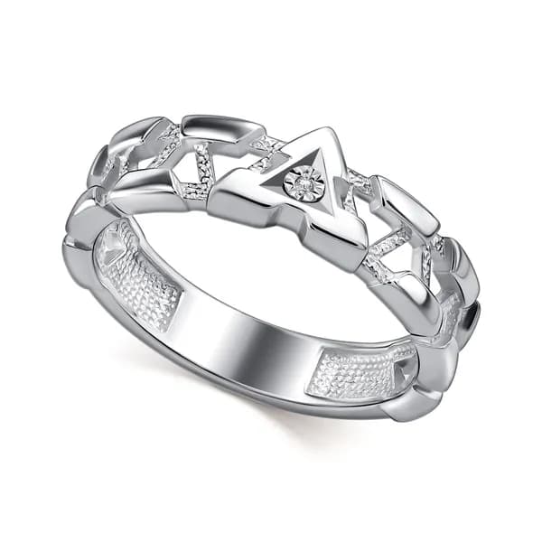 Серебряное кольцо DIAMANT-ONLINE с бриллиантом 925 пробы