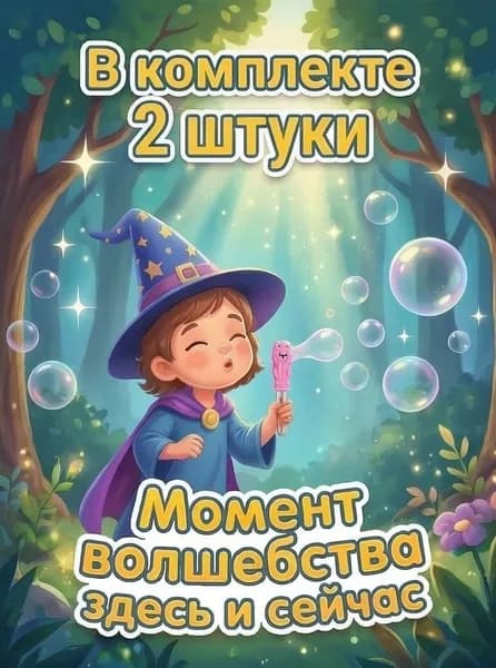 Мыльные пузыри для детей волшебство в каждой капле! 2 штуки. 25 см 50 мл