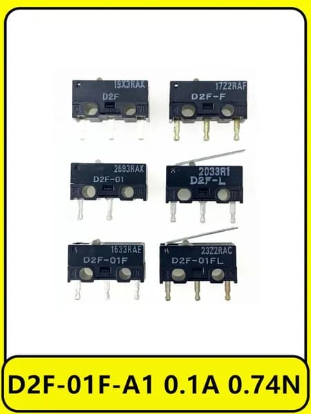 1 шт. D2F-01F-A1 0.1A 0.74N Микропереключатели Омрон