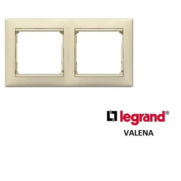 Рамка 2 поста Legrand Valena, слоновая кость, 1 штука