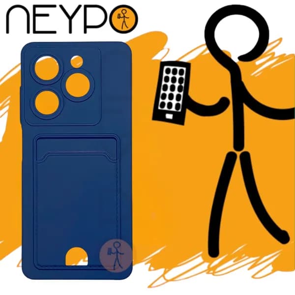 Чехол NEYPO для Tecno Spark Go 2024 /Pop 8 (BG6) (6.6") темно-синий, POCKET МАТОВЫЙ с карманом