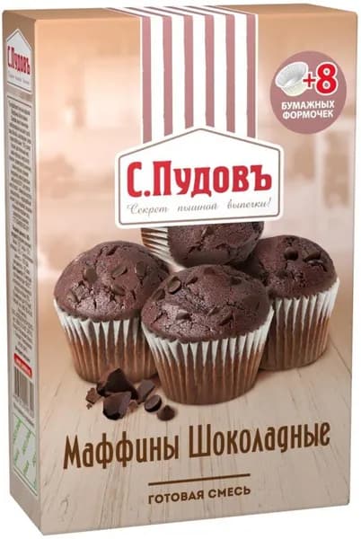 Смесь для выпечки С.Пудовъ Маффины шоколадные 230г